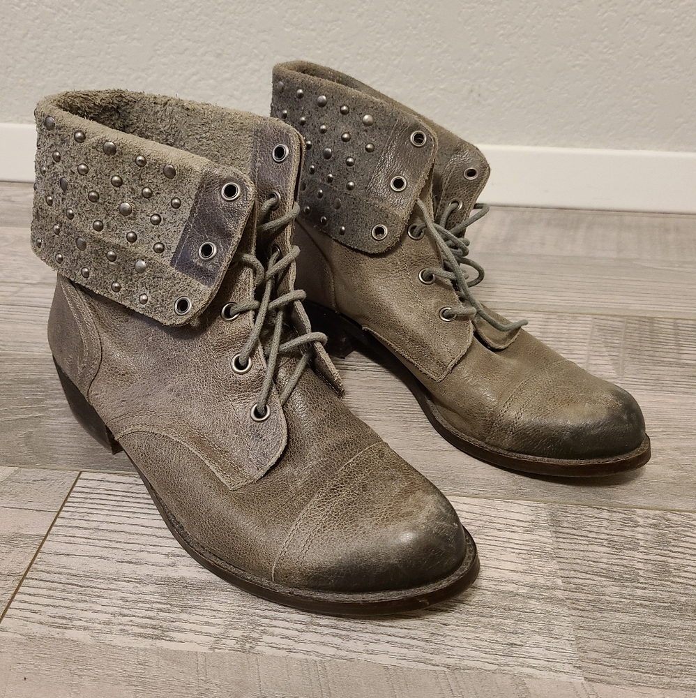 Gianni Bini Combat Boots Gray Size 7.5